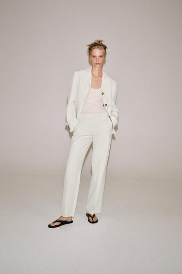 Zara Брюки из смесового льна — коллекция ZARA «ZW» купить с доставкой.