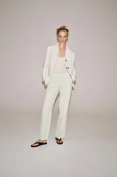 Брюки из смесового льна — коллекция Zara «Zw»- Заказать в России