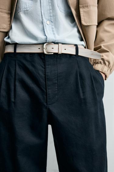 Zara Ремень из кожи с эффектом потертости купить с доставкой.