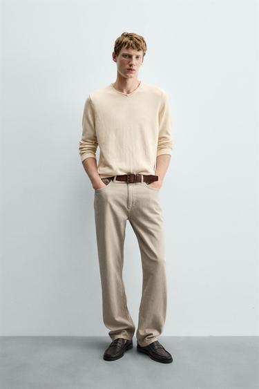 Zara Легкие джинсы из хлопка и конопли