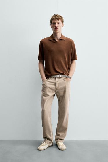 Zara Поло из конопли и хлопка