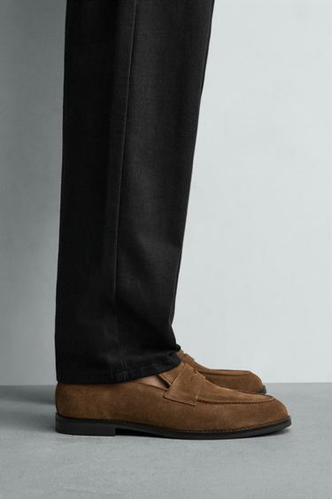 Zara Кожаные лоферы с планкой купить с доставкой.