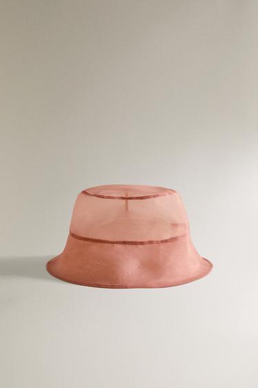 Zara Полупрозрачная панама из органзы