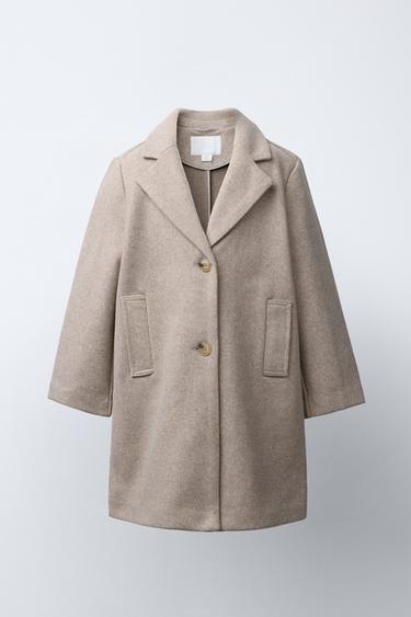 Zara Основное шерстяное пальто