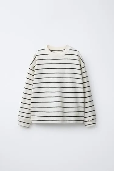 Футболка в полоску с ярлыком- Заказать в России