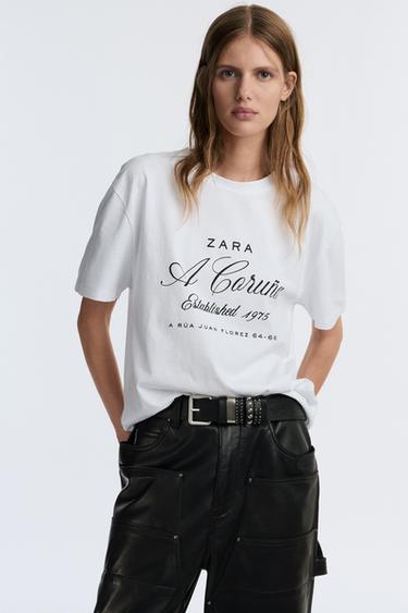 Zara Топ из смесового льна с эффектом потертости