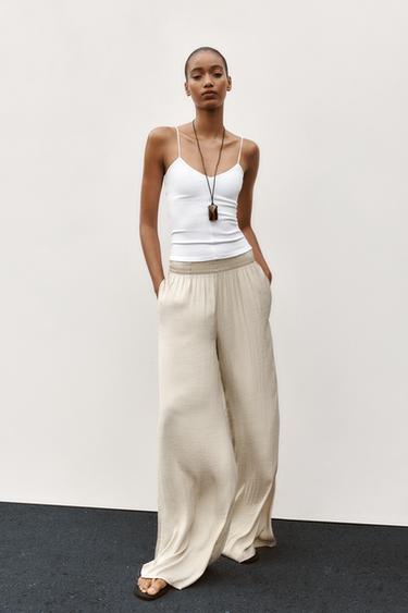 Zara Топ с тонкими бретелями из хлопка