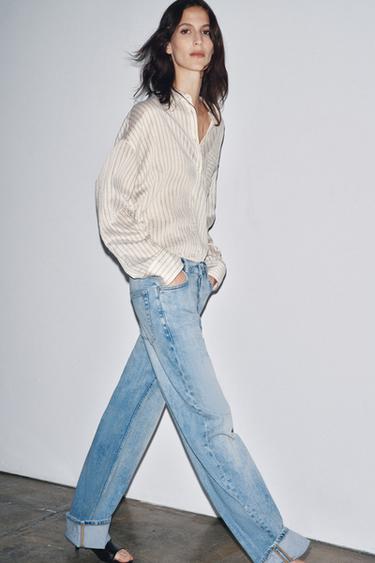 Zara Джинсы ZW COLLECTION BAGGY с низкой посадкой