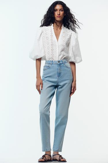 Zara Джинсы с высокой посадкой и свободным кроем Z.01