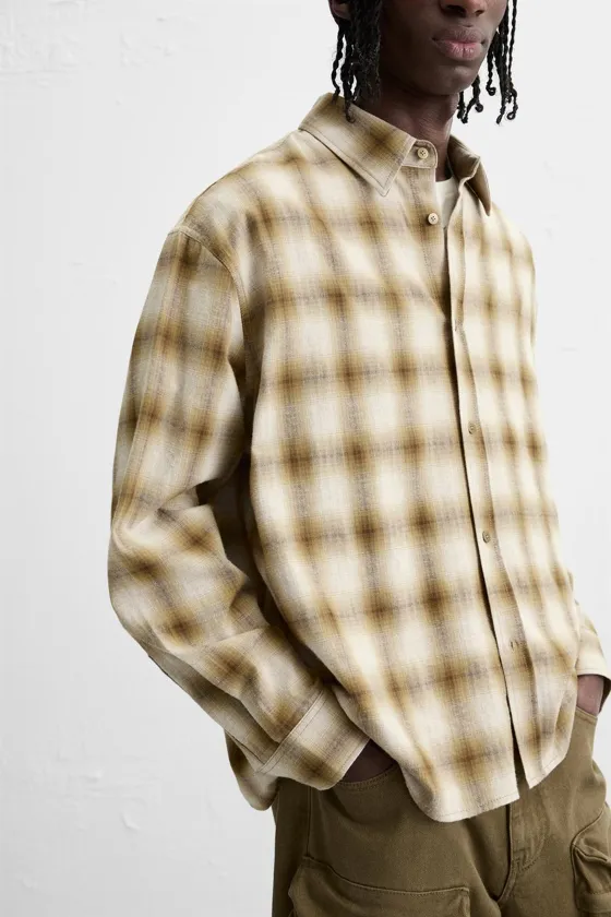 РУБАШКА RELAXED FIT В КЛЕТКУ