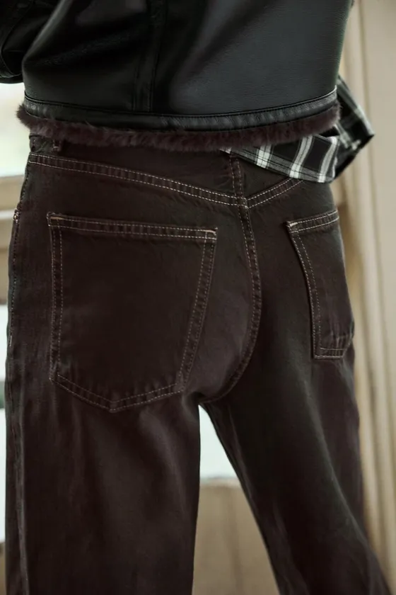 ДЖИНСЫ С ВЫСОКОЙ ПОСАДКОЙ TRF WIDE LEG