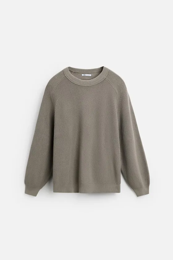 СВИТЕР RELAXED FIT ИЗ РЕЛЬЕФНОЙ ТКАНИ
