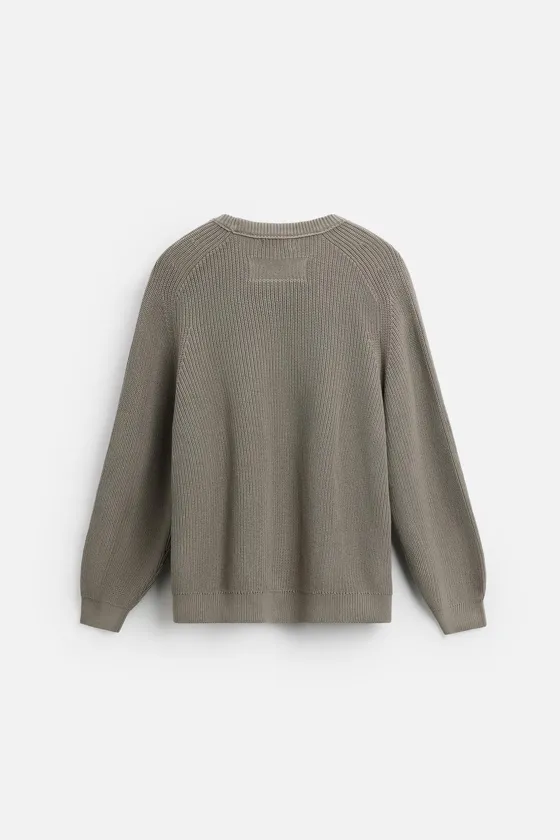 СВИТЕР RELAXED FIT ИЗ РЕЛЬЕФНОЙ ТКАНИ
