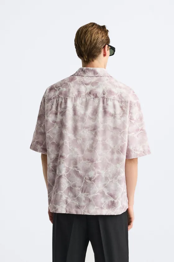 РУБАШКА JACQUARD С ПРИНТОМ TIE-DYE