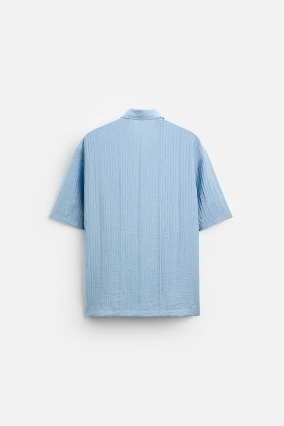 РУБАШКА ИЗ РЕЛЬЕФНОЙ ТКАНИ JACQUARD