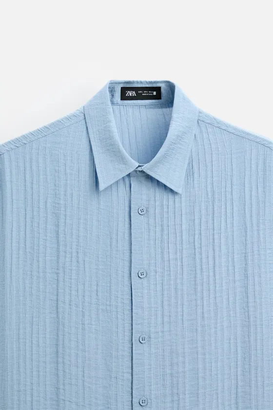 РУБАШКА ИЗ РЕЛЬЕФНОЙ ТКАНИ JACQUARD
