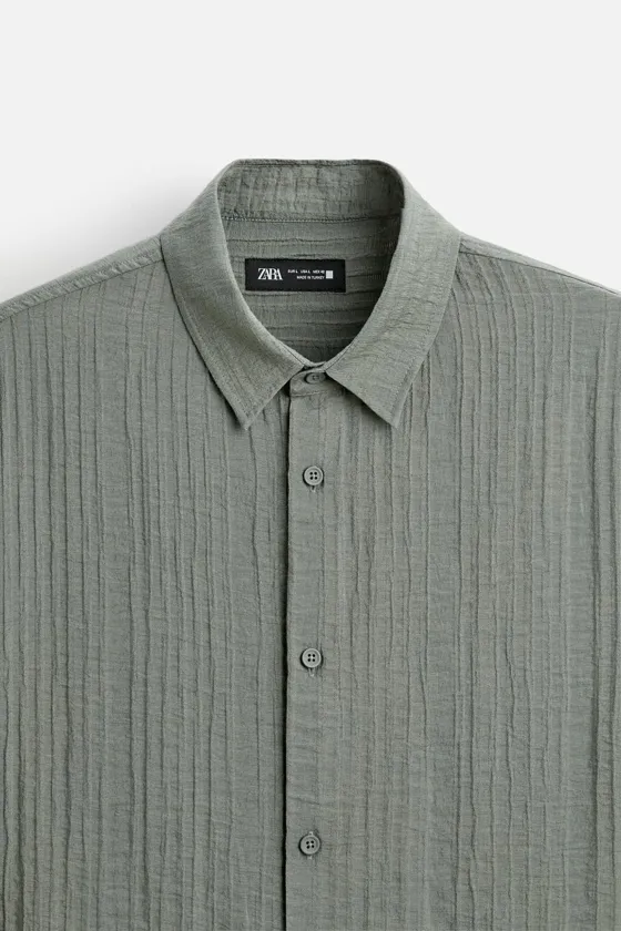 РУБАШКА ИЗ РЕЛЬЕФНОЙ ТКАНИ JACQUARD