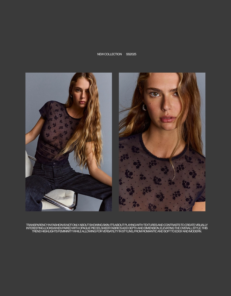 Футболка из полупрозрачной ткани