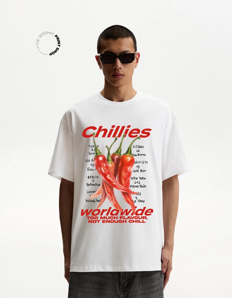 Футболка с короткими рукавами и принтом