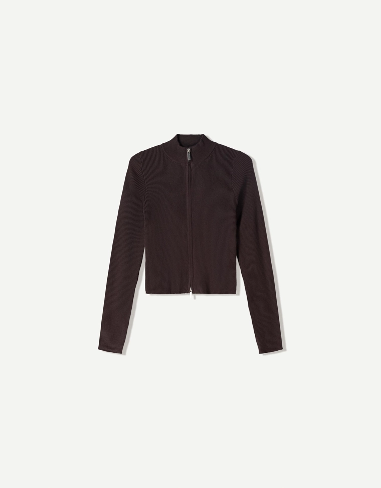 Куртка в рубчик с застежкой-молнией