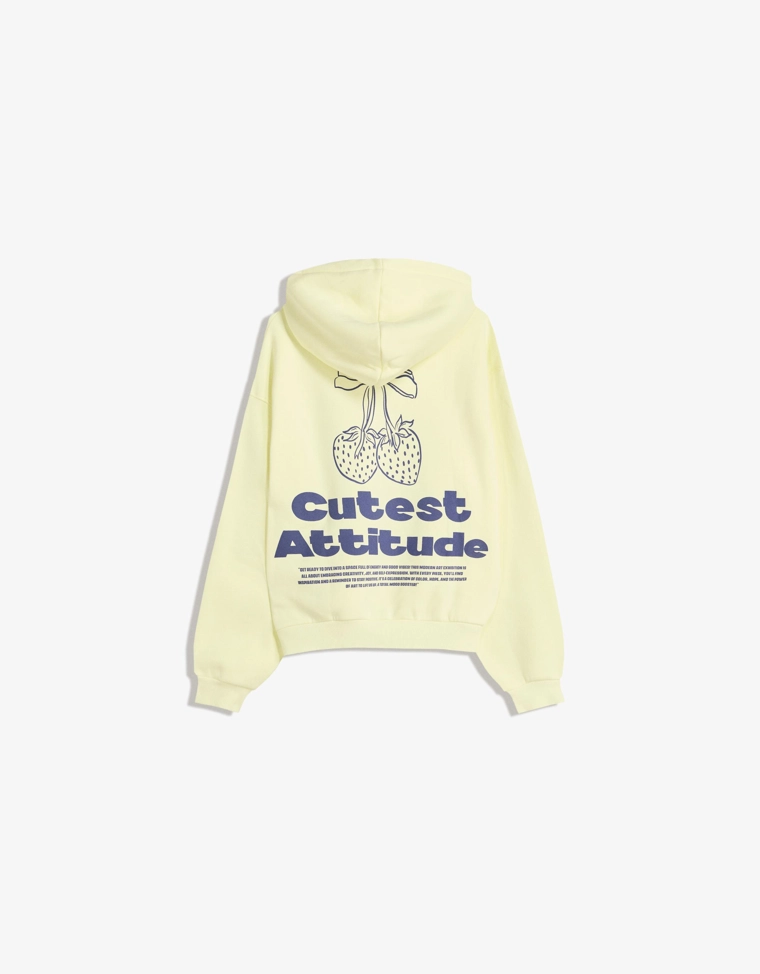 Джемпер с капюшоном и принтом