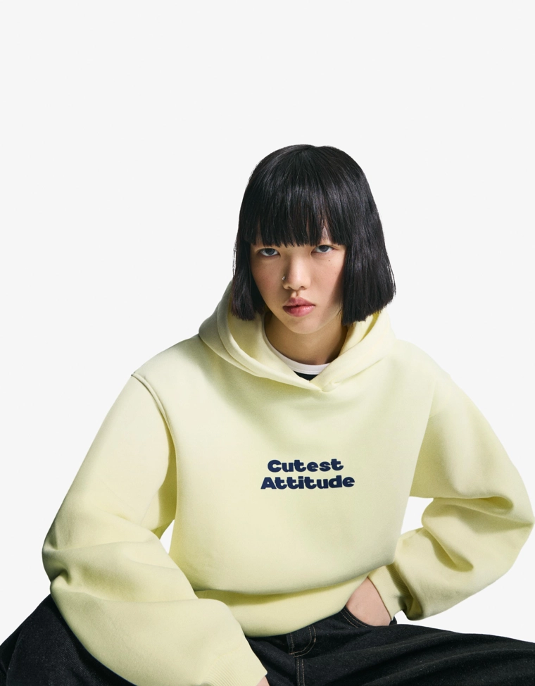 Джемпер с капюшоном и принтом