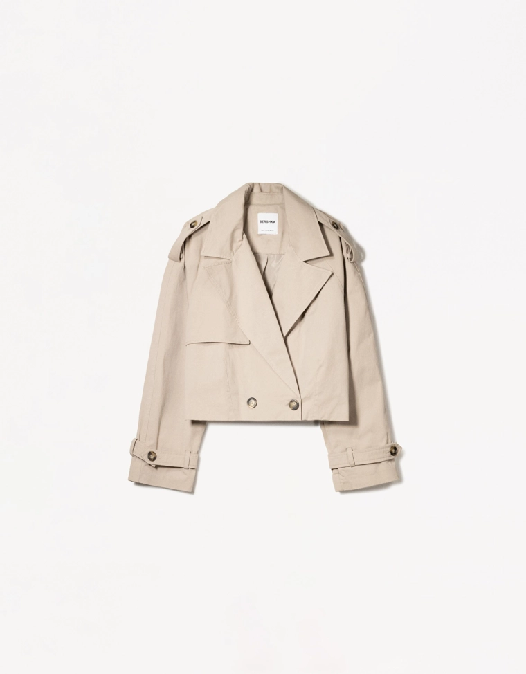 Короткая куртка-тренч