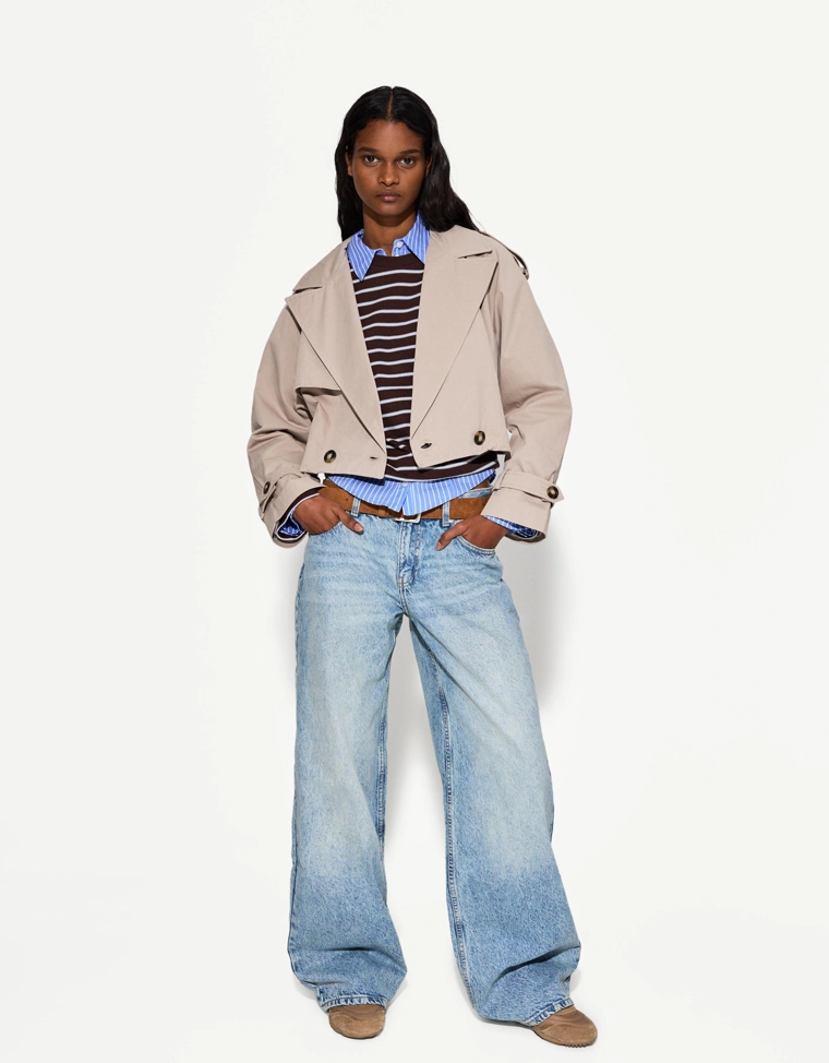 Короткая куртка-тренч