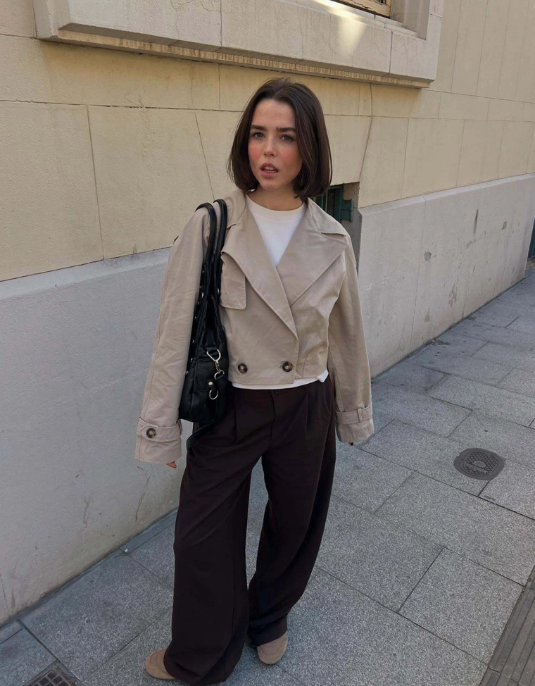 Короткая куртка-тренч