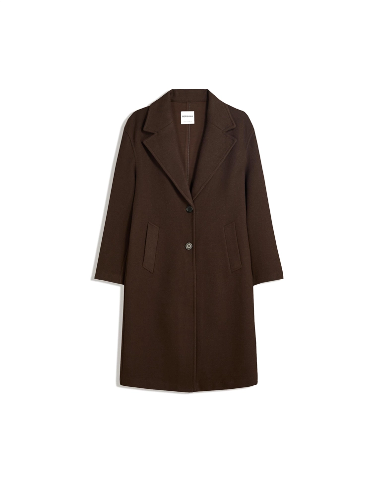 Длинное пальто из мягкой ткани