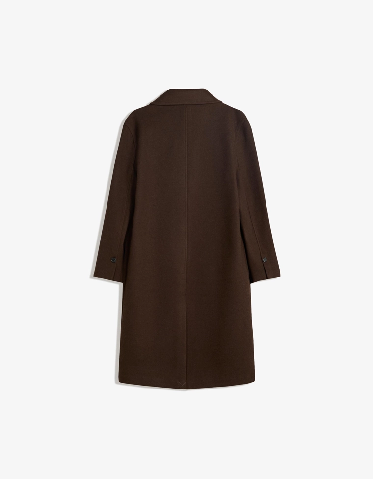 Длинное пальто из мягкой ткани