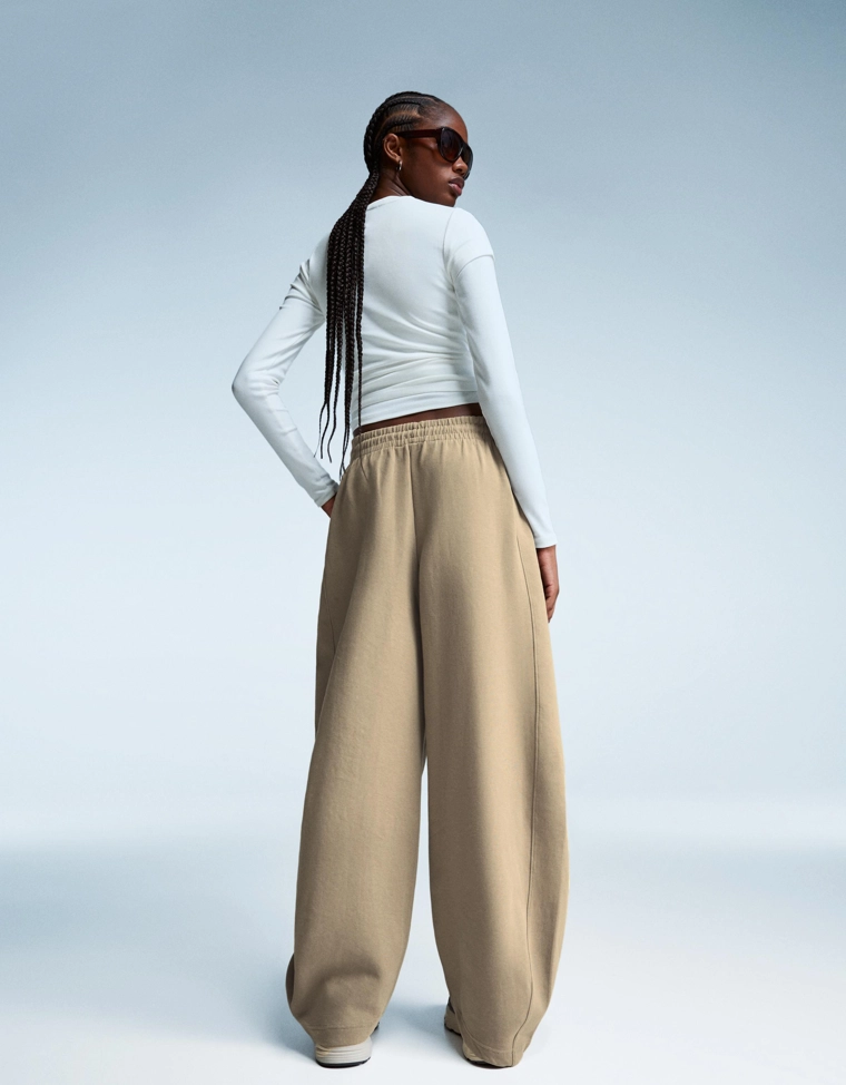 Брюки barrel из мягкой ткани