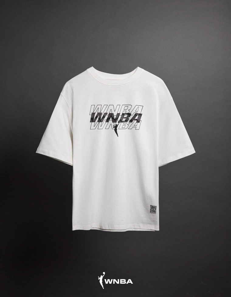 Спортивная футболка WNBA с короткими рукавами и цифровым принтом