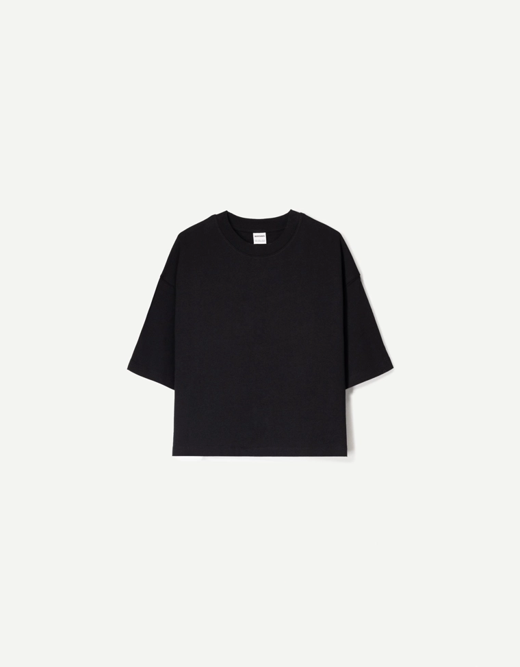 Футболка геометрического кроя из плотного хлопка