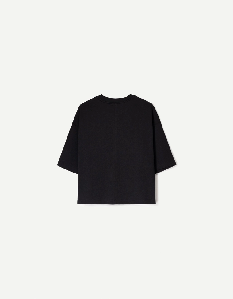 Футболка геометрического кроя из плотного хлопка