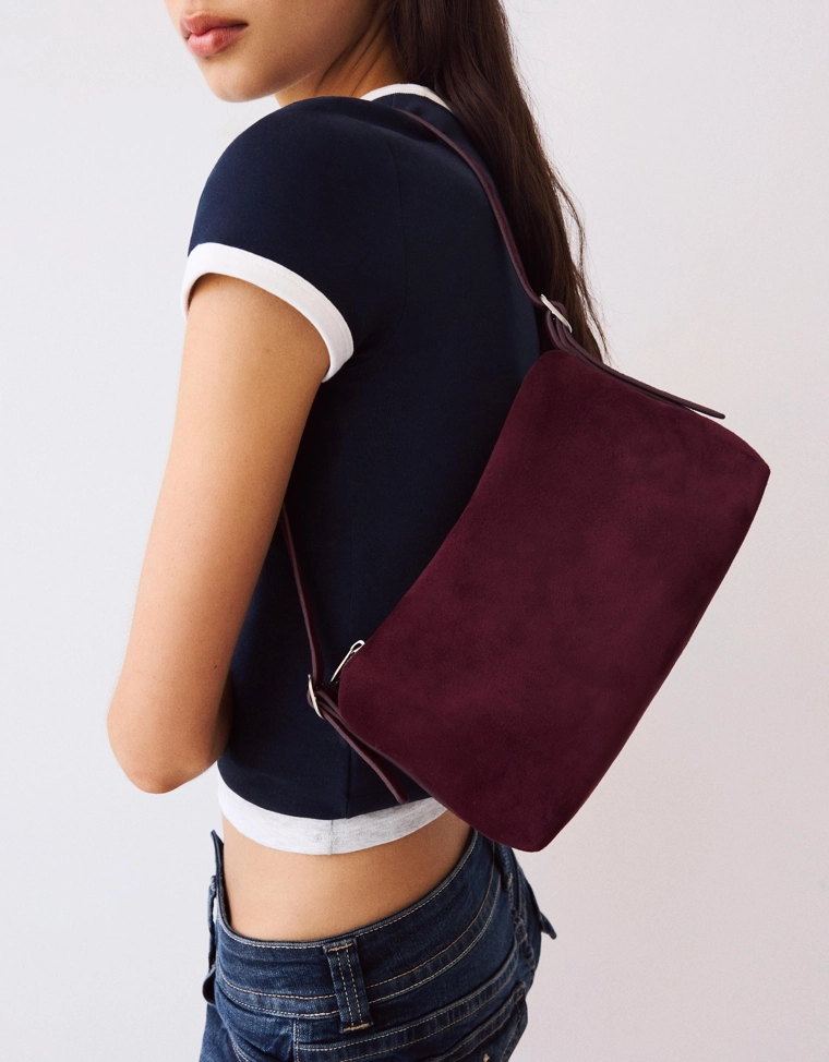 Мини-сумка из искусственной замши