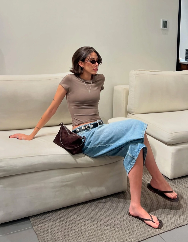 Мини-сумка из искусственной замши