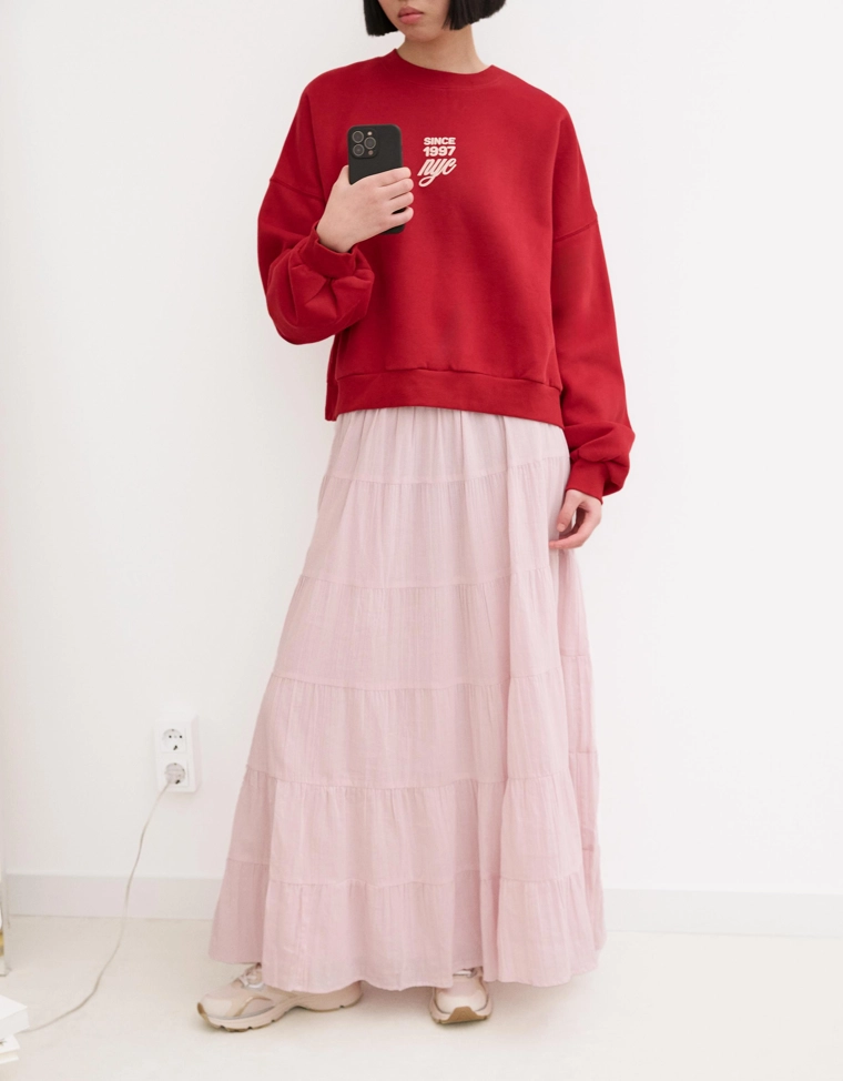 Юбка макси в стиле бохо