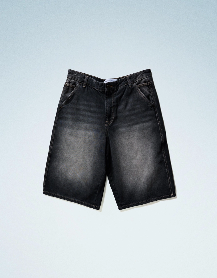 Джинсовые шорты-бермуды в скейтерском стиле