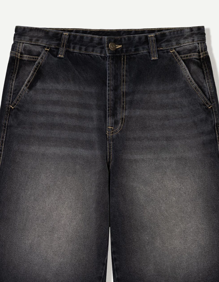 Джинсовые шорты-бермуды в скейтерском стиле