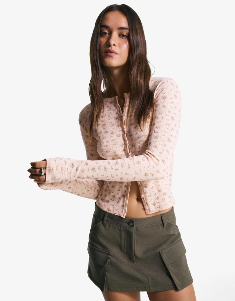 Куртка с ажурным принтом