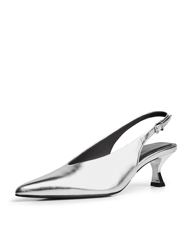 Туфли-мюли на среднем тонком каблуке