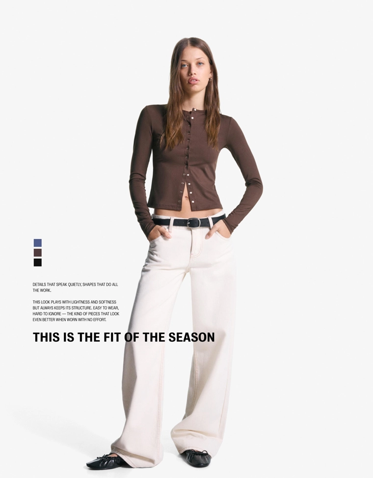 Футболка с длинными рукавами и пуговицами