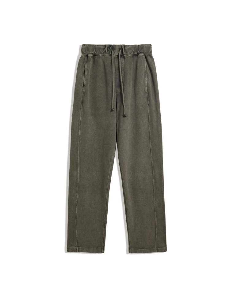 Брюки из ткани пике с эффектом потертости