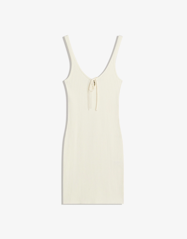 Мини-платье на бретелях с завязками