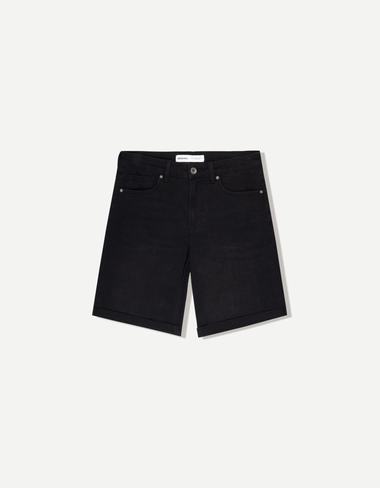 Джинсовые шорты с отворотами