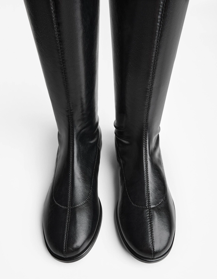 Плоские сапоги стрейч