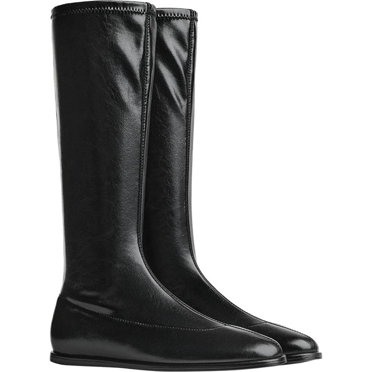 Плоские сапоги стрейч