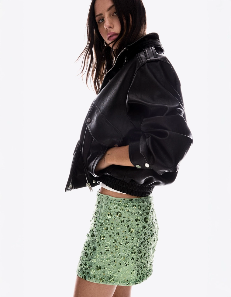 Мини-юбка с пайетками