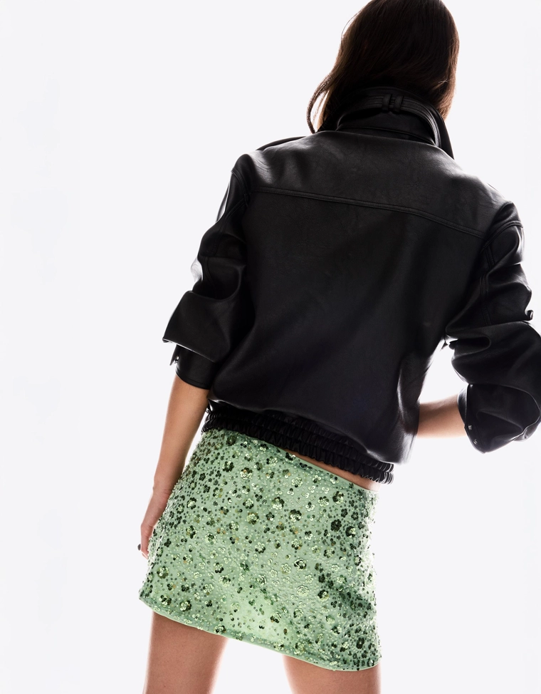 Мини-юбка с пайетками